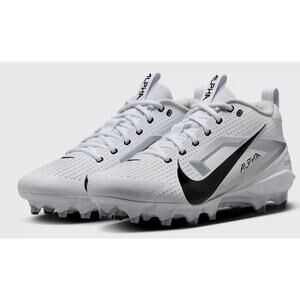Nike Alpha Menace Mens 4 Varsity Molded Football Cleats 7.5 White Black NWOB